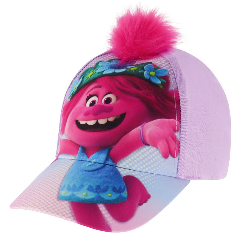DreamWorks girls Kids Hat for Ages 4-7, Trolls Baseball Cap, Purple, 4-7 Years US - Image 1